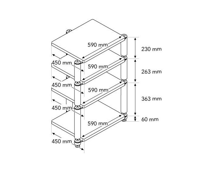 Norstone København 2 hylleplan, eik