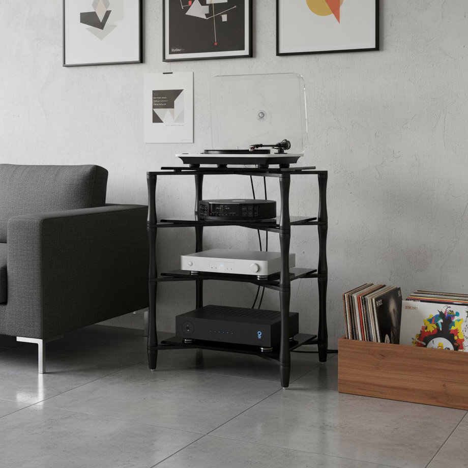 Norstone Slender Hifi elegant HiFi-møbel, Gunmetal Grey