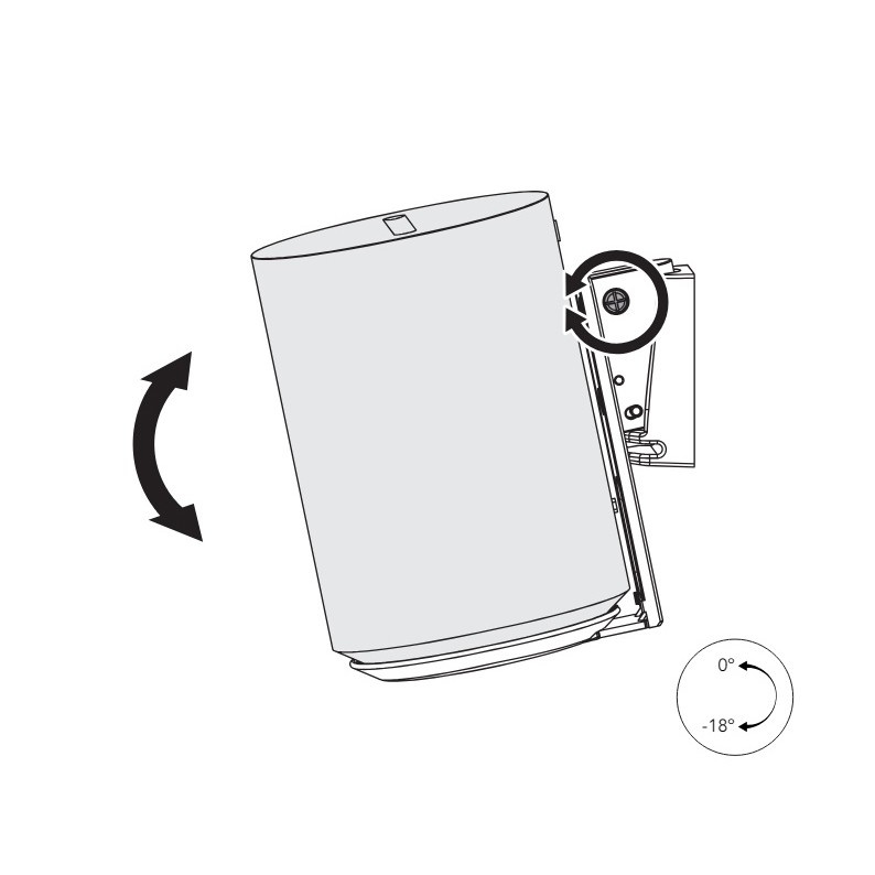 Norstone Sonos Era 100 WM tiltbar veggfeste, svart 