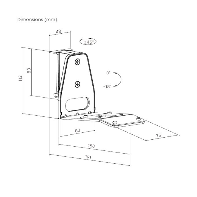 Norstone Sonos Era 300 WM tiltbar veggfeste, hvit
