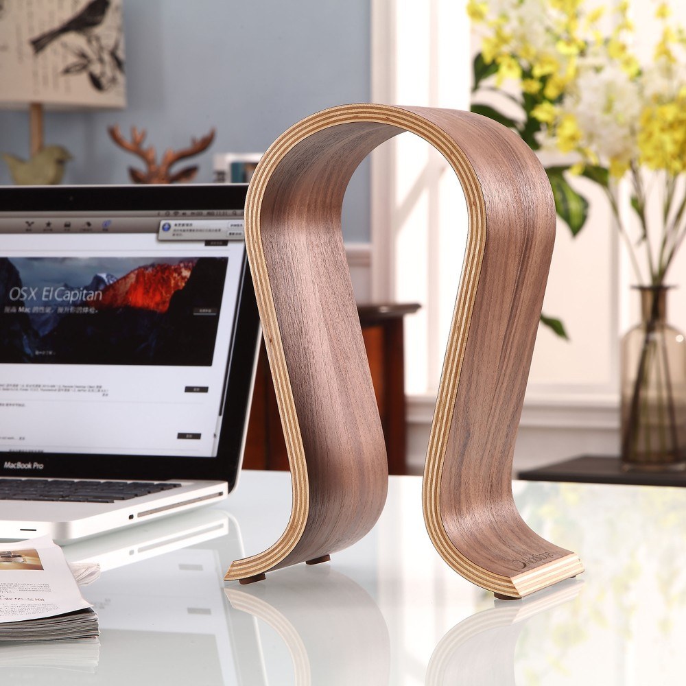 Norstone Wooden Headphone Stand, hodetelefonstativ i valnøtt