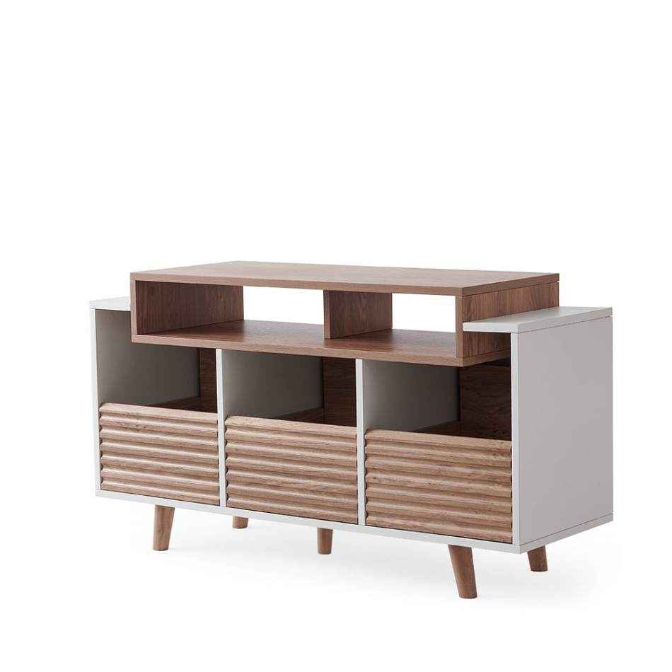 NorStone Oslo Vinyl 1200 mediebenk hvit/eik