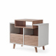 NorStone Oslo Vinyl 800 Mediabenk, hvit/eik NorStone Oslo Vinyl 800 Mediabenk, hvit/eik