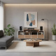NorStone Oslo Vinyl 1600 mediabenk hvit/eik NorStone Oslo Vinyl 1600 mediabenk hvit/eik