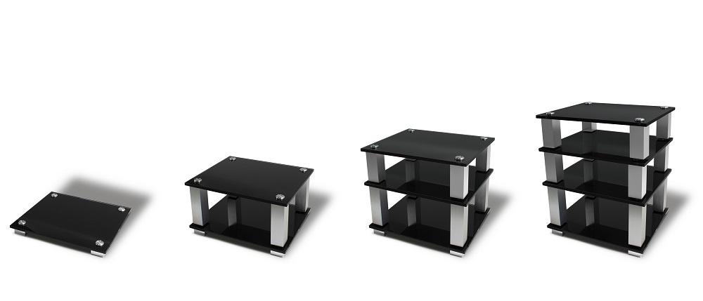 Norstone Square HiFi, rack med fire hyller