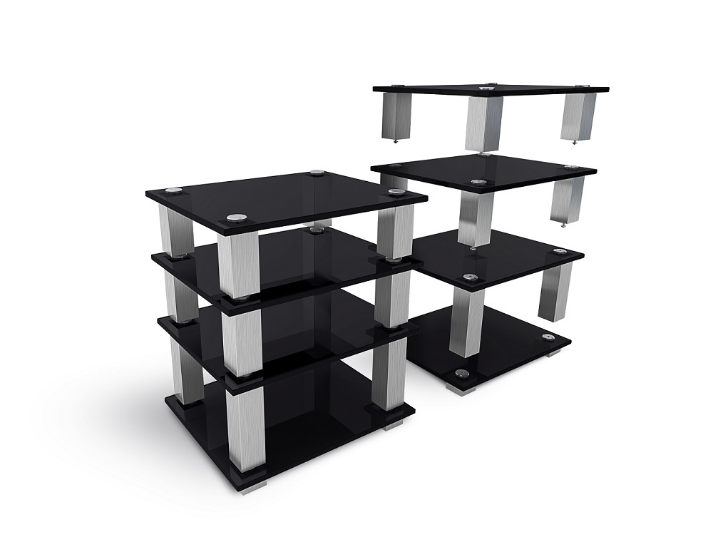 Norstone Square HiFi, rack med fire hyller