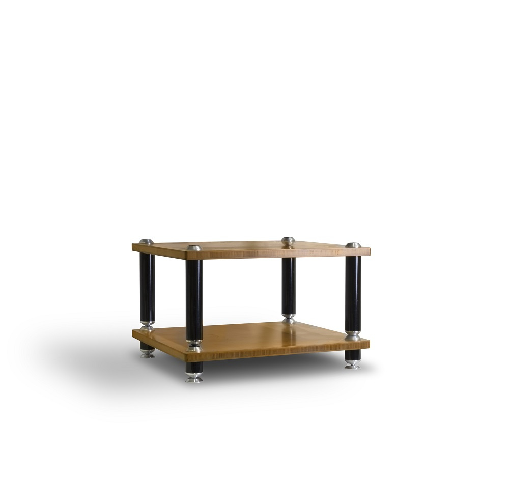 Norstone Stäbbl Hifi stereobänk, bambu med mattsvarta ben