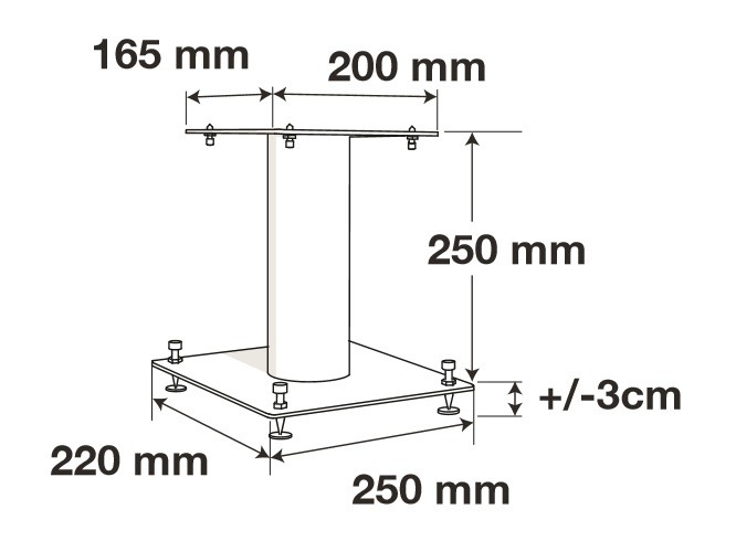 Norstone Stylum S, høyttalerstativ mattsvart 20 cm høye