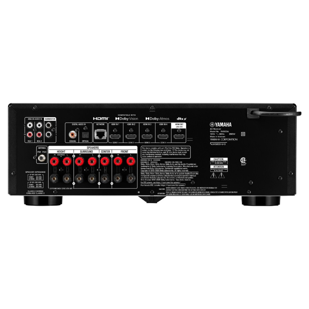 Yamaha RX500A hjemmekinoreceiver, svart