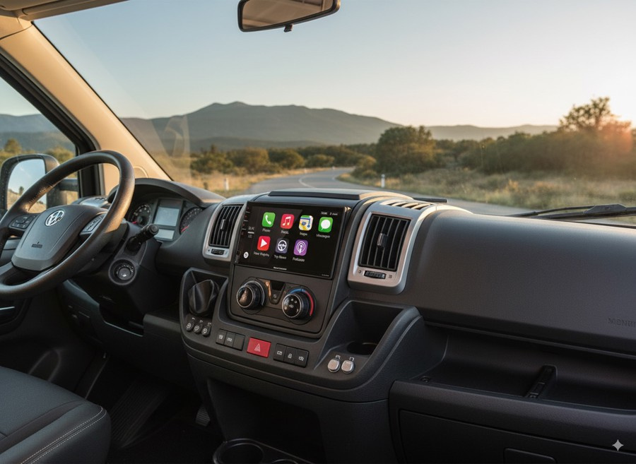 Macrom M-DL7000D25 bilstereo med CarPlay, Android Auto, DAB+ och Bluetooth