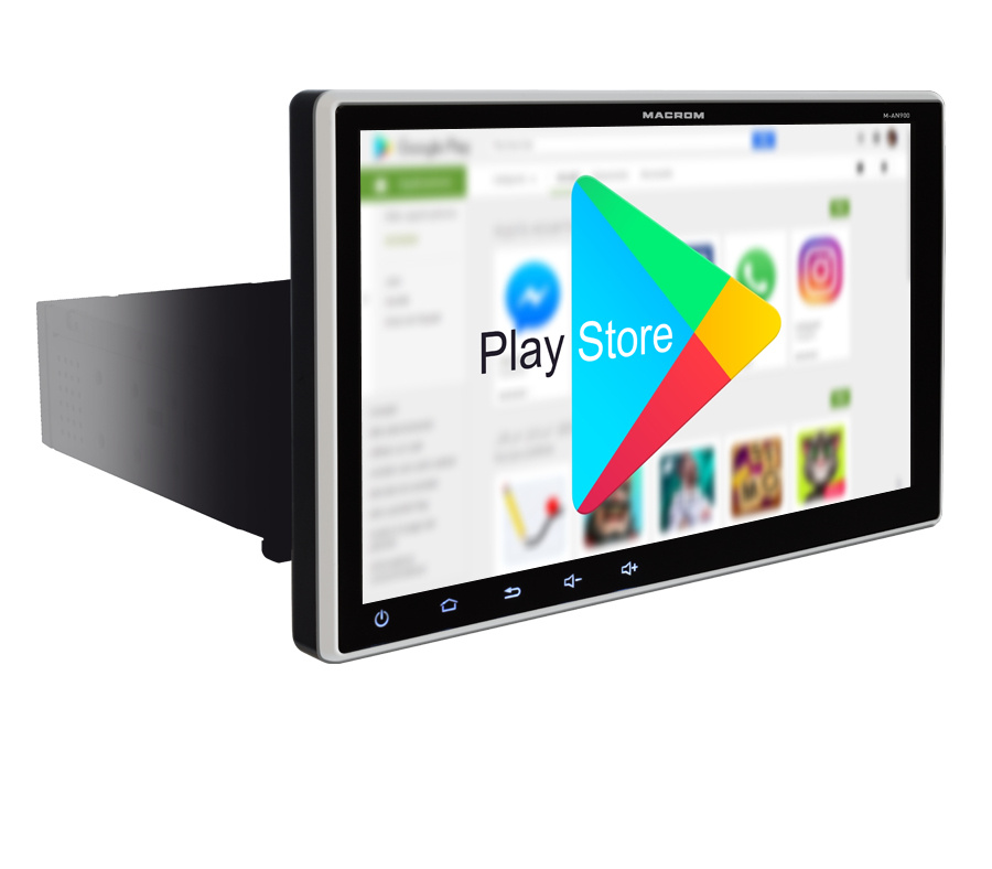 Macrom M-AN900 9-tommers bilstereo med Android 10 og Bluetooth