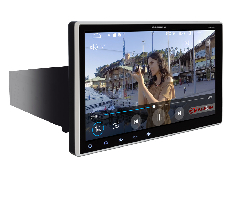 Macrom M-AN900 9-tommers bilstereo med Android 10 og Bluetooth