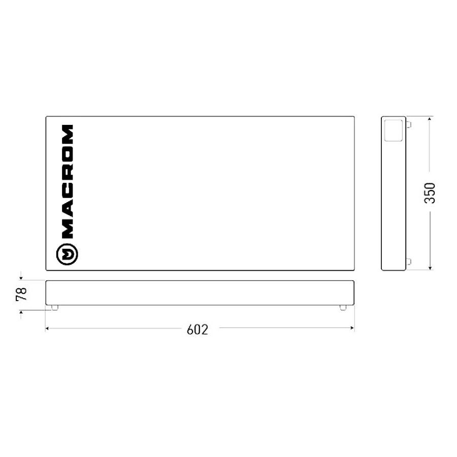 Macrom M-SW250A, superslank aktiv 10 tommers basshøyttaler
