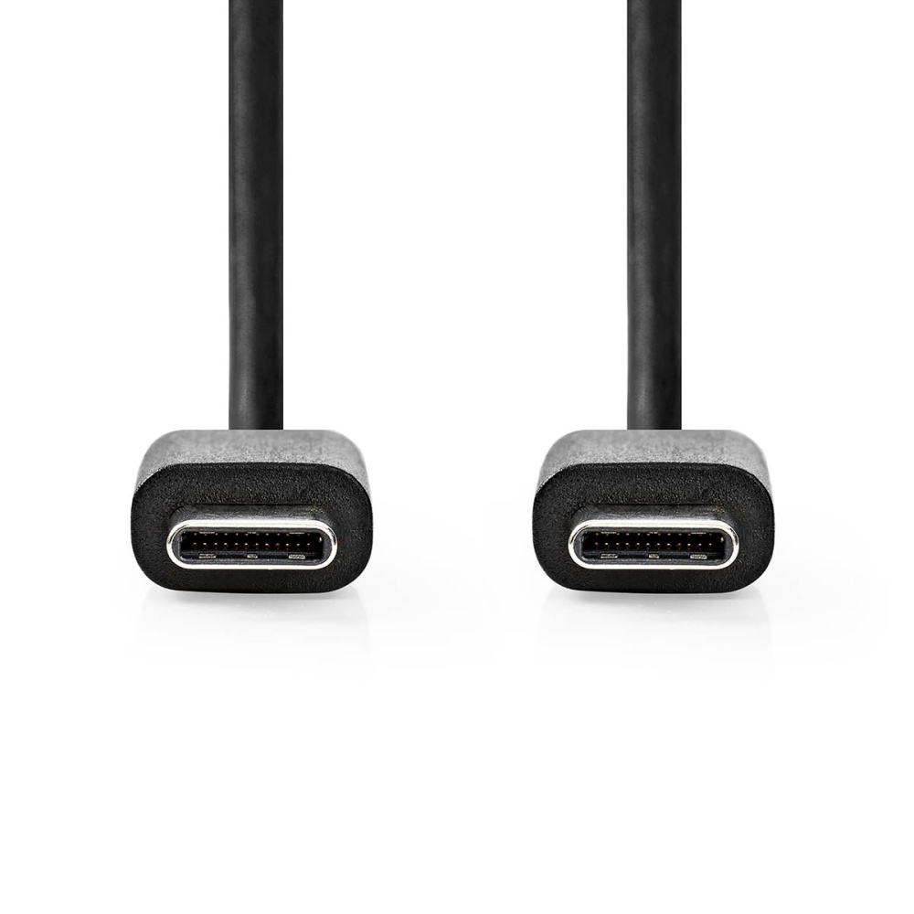 NEDIS CCGL60700 USB-C 2.0-kabel, svart, 1 meter
