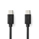 NEDIS 176CCGL60700BK30 USB-C-kabel, svart, 3 meter NEDIS 176CCGL60700BK30 USB-C-kabel, svart, 3 meter
