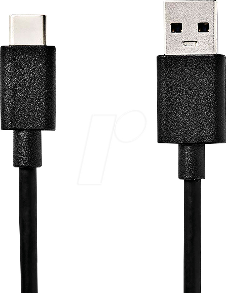 NEDIS CCGW61600BK10 USB-A-til-USB-C-kabel, svart, 1 meter