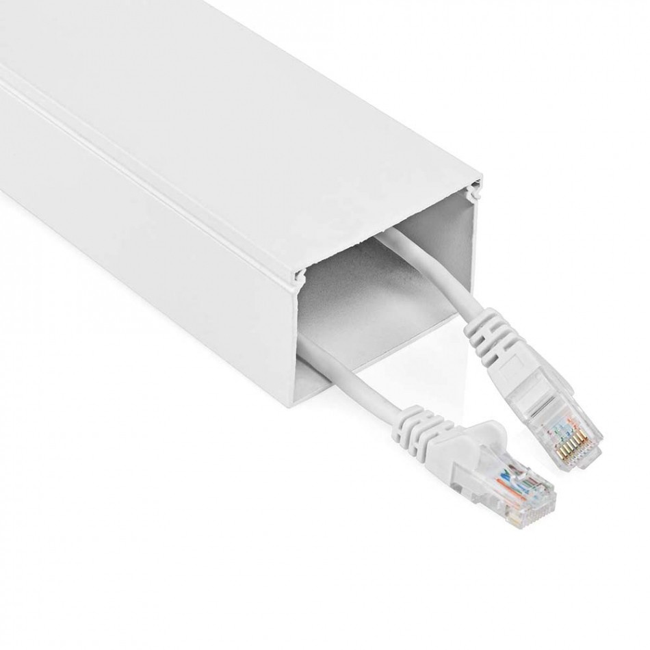 NEDIS CMDT6040WT110 kabelkanal i aluminium, hvit