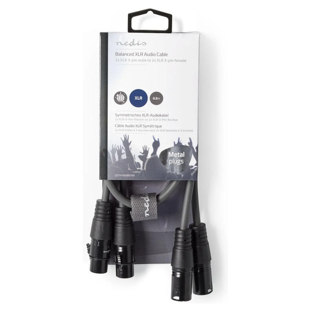Nedis XLR-kabel, 0,5 m