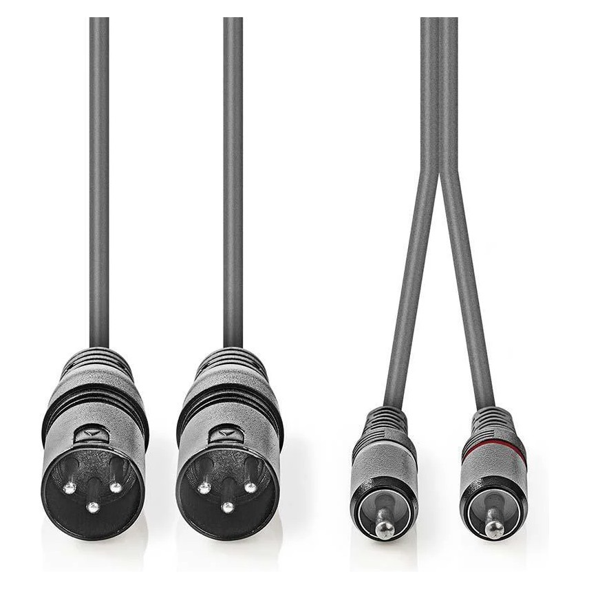 Nedis XLR-kabel, XLR hann - RCA hann 1,5 m
