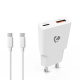Nedis vegglader med USB-C-kabel 20 W 1x USB-C 1x USB-A, hvit Nedis vegglader med USB-C-kabel 20 W 1x USB-C 1x USB-A, hvit
