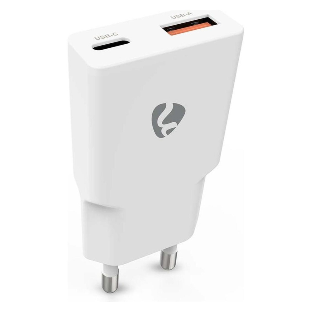 Nedis vegglader 30 W 1x USB-C 1x USB-A, hvit
