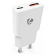 Nedis vegglader 30 W 1x USB-C 1x USB-A, hvit Nedis vegglader 30 W 1x USB-C 1x USB-A, hvit