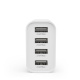 Nedis USB-A-vegglader, 4 porter, 24 W, hvit Nedis USB-A-vegglader, 4 porter, 24 W, hvit