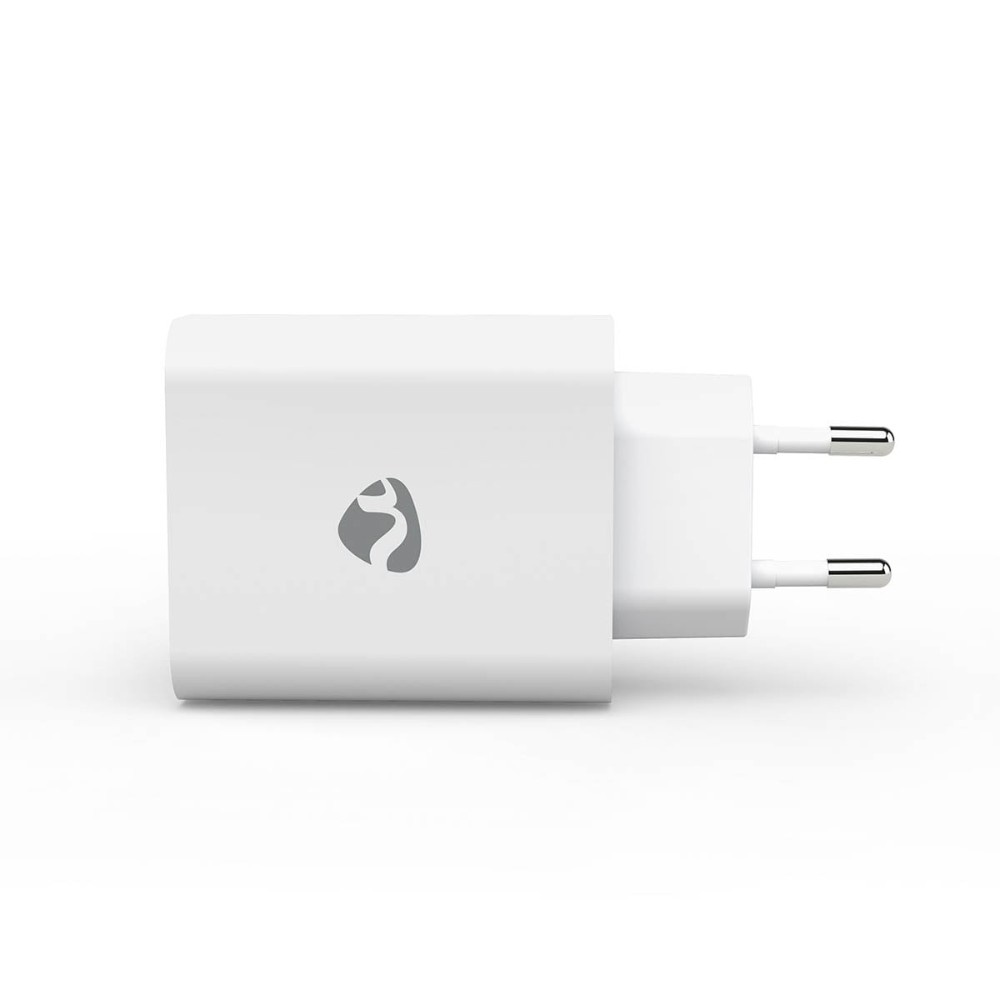 Nedis USB-A-vegglader, 4 porter, 24 W, hvit