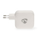 Nedis vegglader 100 W 2x USB-C 1x USB-A, hvit Nedis vegglader 100 W 2x USB-C 1x USB-A, hvit