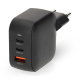 Nedis vegglader 70 W 2x USB-C 1x USB-A, svart Nedis vegglader 70 W 2x USB-C 1x USB-A, svart