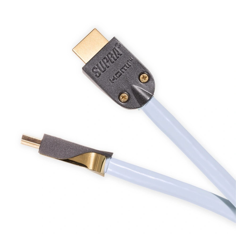 Supra HDMI 2.1 UHD8K HDMI-kabel med støtte for 8K HDR, hvit