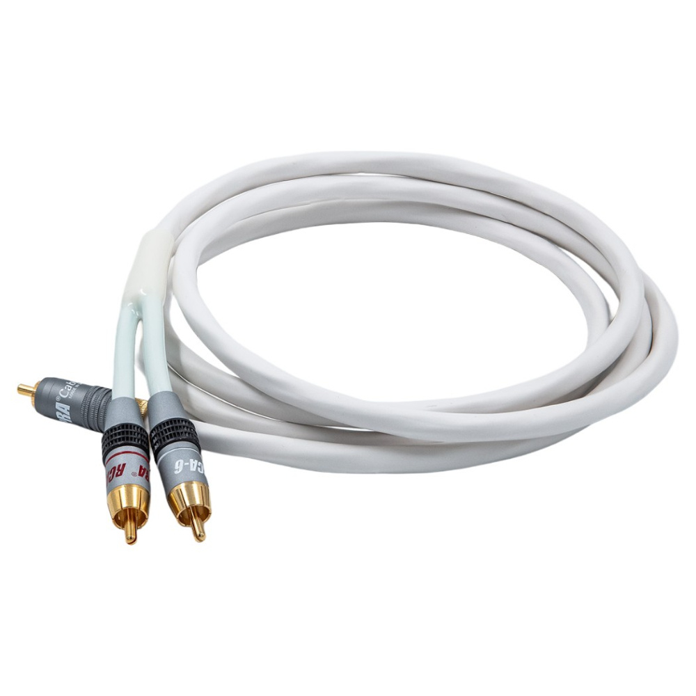 Supra Y-Link subwooferkabel 2RCA-1RCA, hvit 4 meter