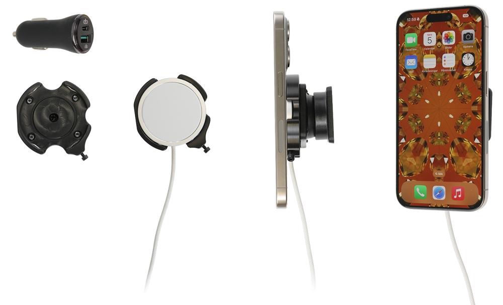 Brodit Feste med kuleledd, Apple iPhone 12/12 Mini/12 Pro/12 Pro Max/13/13 Mini/13 Pro/13 Pro Max/14/14 Plus m. fl.