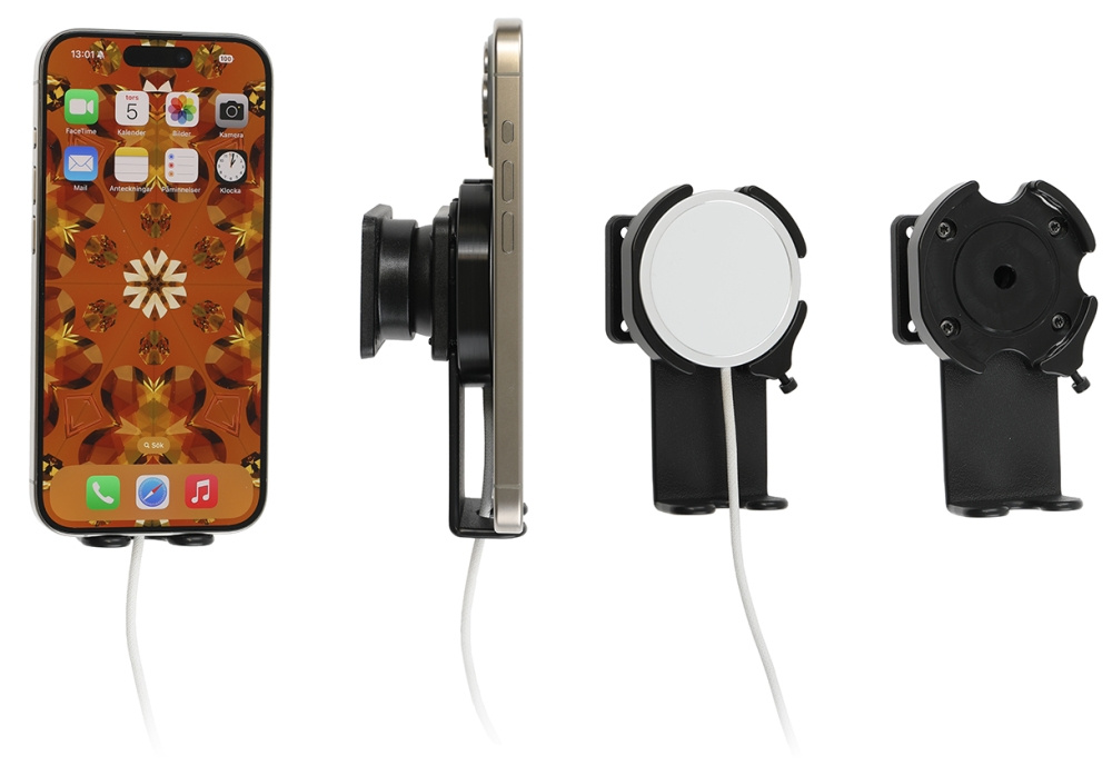 Brodit Feste med kuleledd, Apple iPhone 12/12 Mini/12 Pro/12 Pro Max/13/13 Mini/13 Pro/13 Pro Max/14/14 Plus m. fl.