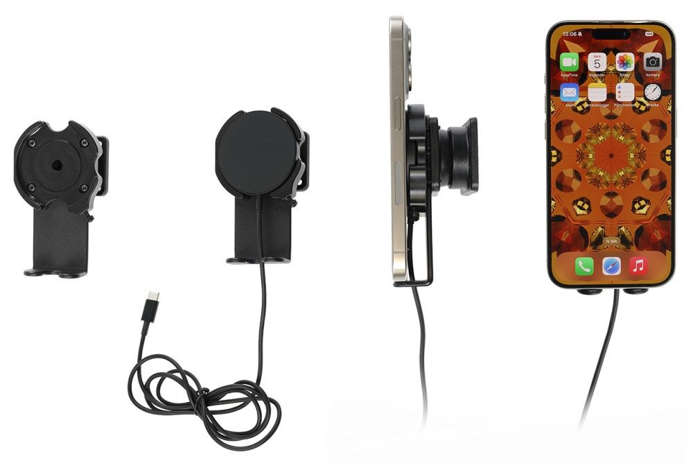 Brodit Feste med kuleledd, Apple iPhone 12/12 Mini/12 Pro/12 Pro Max/13/13 Mini/13 Pro/13 Pro Max/14/14 Plus m. fl.