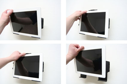 Brodit Passiv holder med kuleledd, Apple iPad 2 (A1395, A1396, A1397)/3rd Gen (A1416, A1430, A1403)/4th Gen (A1458, A1459, A1460)/With Retina (Lightning Connector)