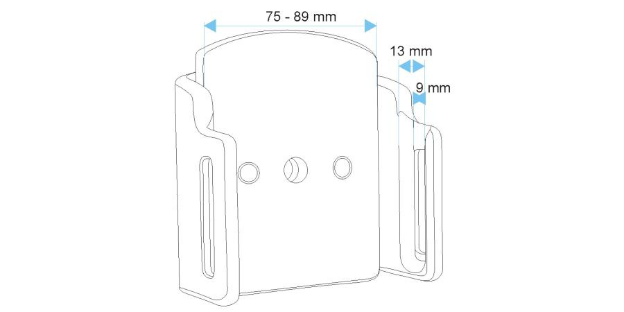 Mobilholder iPhone 6/7/8/X for skall