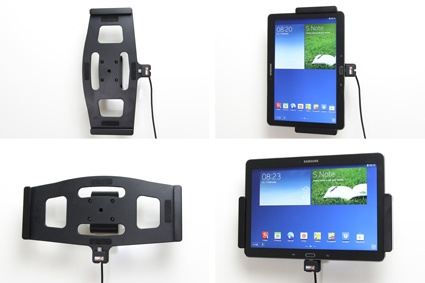 Brodit Aktiv holder med sigarettkontakt, Samsung Galaxy Note 10.1 (2014 Edition) SM-P6000/SM-P6050