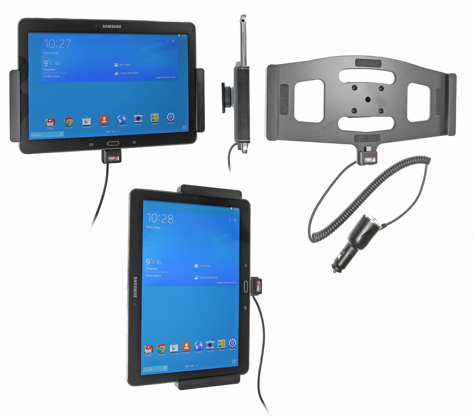 Brodit Aktiv holder med cigarettkontakt, Samsung Galaxy Tab PRO 10.1 LTE SM-T525/SM-T520