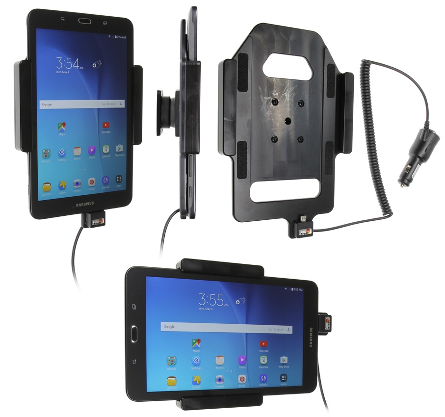 Brodit Aktiv holder med sigarettkontakt, Samsung Galaxy Tab E 8.0 