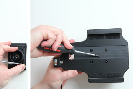 Brodit Aktiv holder med cigarettkontakt, Samsung Galaxy Tab 3 Lite 