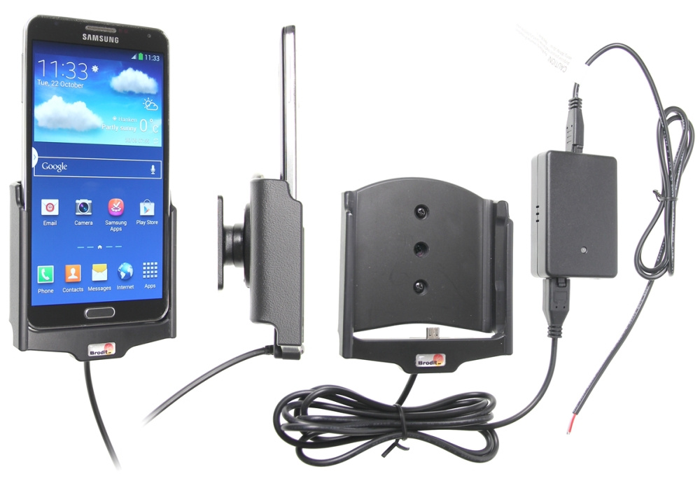 Brodit Aktiv holder for fast installasjon, Samsung Galaxy Note 3 SM-N9005 