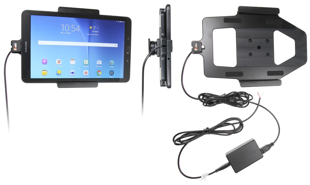 Brodit Aktiv holder for fast montering, Samsung Galaxy Tab E 9.6 