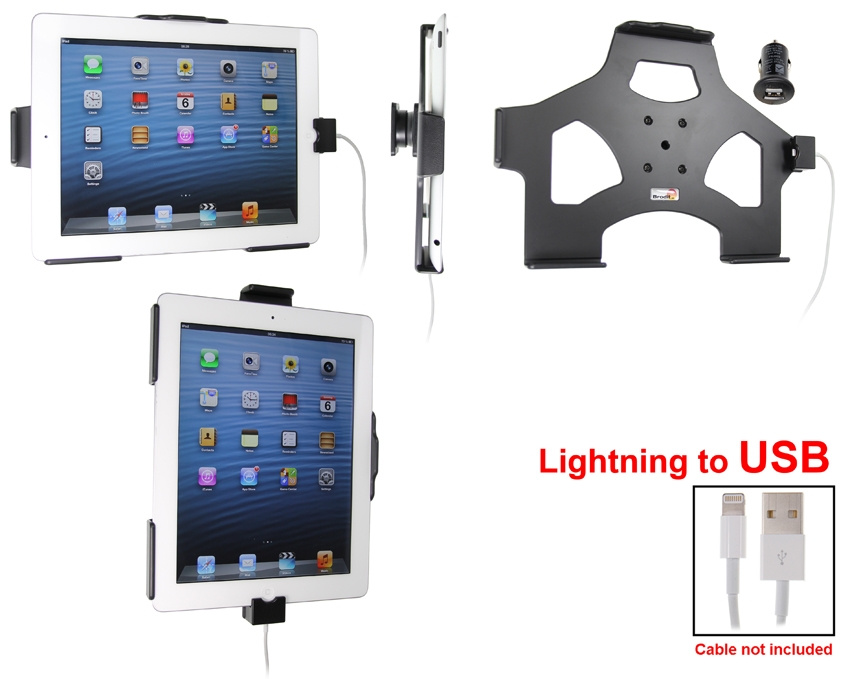 Brodit Holder for Kabeltilkobling, Apple iPad 4th Gen (A1458, A1459, A1460)/With Retina (Lightning Connector)