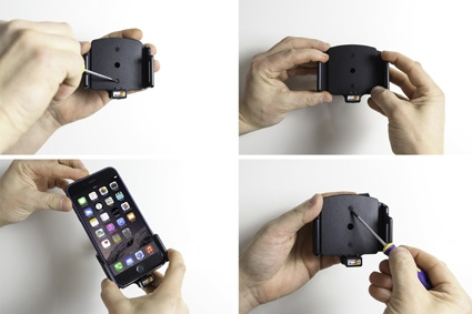 Brodit Holder for Kabeltilkobling, Apple iPhone 11/6 Plus/6S Plus/7 Plus/8 Plus/X/XR/Xs/Xs Max