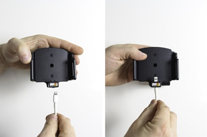 Brodit Holder for Kabeltilkobling, Apple iPhone 11/6 Plus/6S Plus/7 Plus/8 Plus/X/XR/Xs/Xs Max