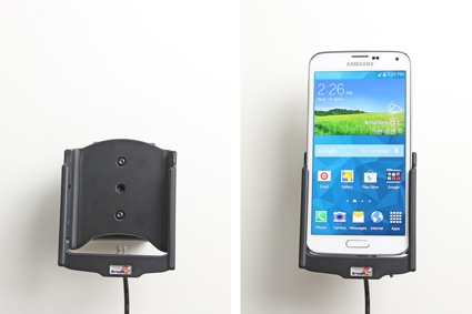Brodit Aktiv holder med USB-kabel og cigarettadapter, Samsung Galaxy S5 