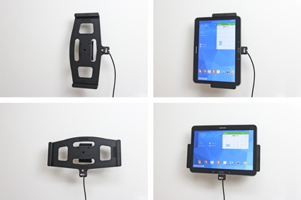 Brodit Aktiv holder med USB-kabel og cigarettadapter, Samsung Galaxy Tab 4 10.1 SM-T530/SM-T531/SM-T535
