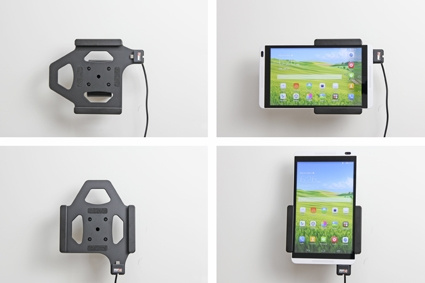 Brodit Aktiv holder med USB-kabel og cigarettadapter, Huawei MediaPad M1 8.0 