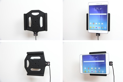 Brodit Aktiv holder med USB-kabel og cigarettadapter, Samsung Galaxy Tab A 8.0 (2015) SM-T350 